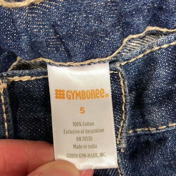 NWT vintage Gymboree adjustable waist embroidered flower flare jeans girls 5 - Picture 9 of 11